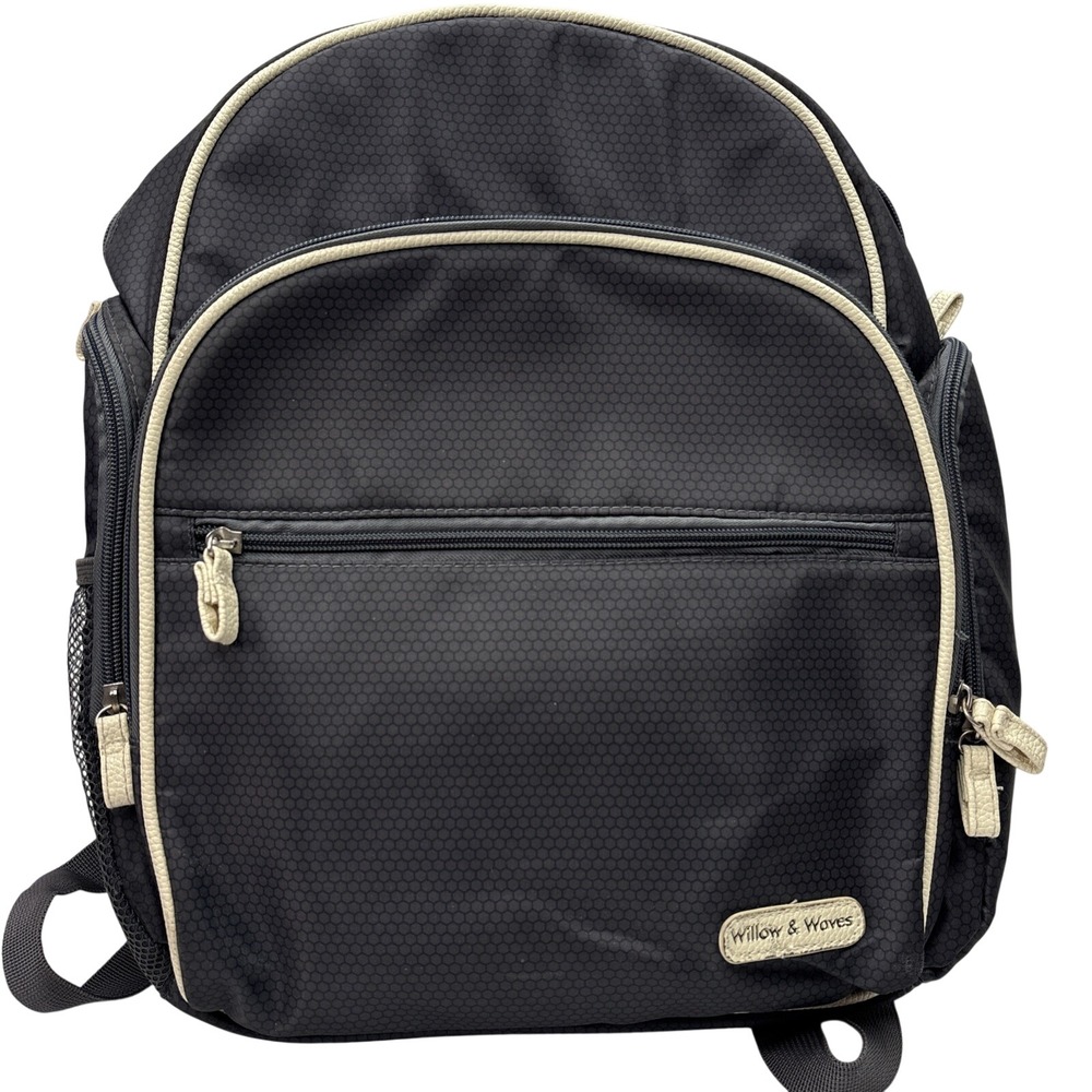 Willow &‎ Woves Back Pack Changing Station Diaper Bag Dark Gray pre- Owned